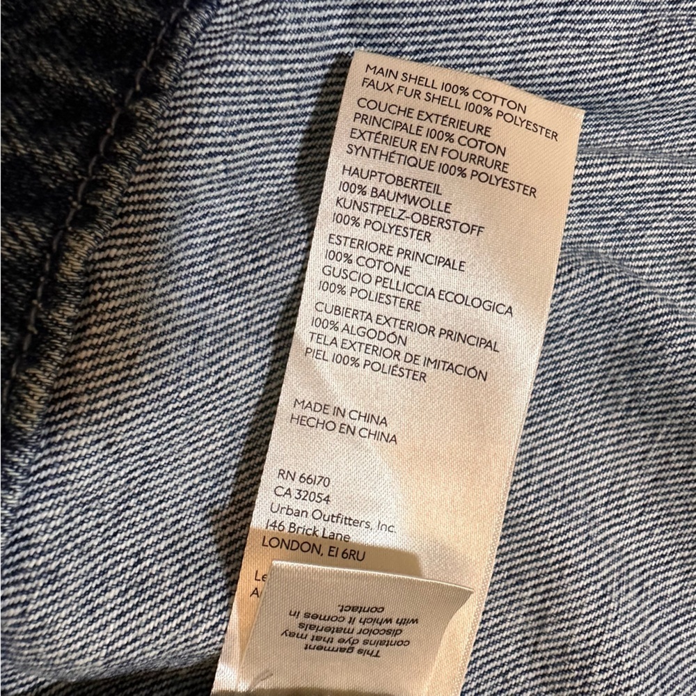 WE THE FREE by FREE PEOPLE Rylee Cozy Denim Moto Jacket size M - Picture 14 of 16